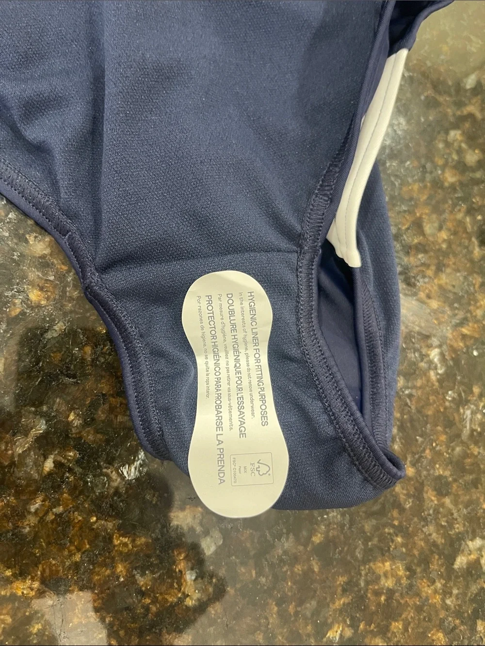 Speedo Navy, White & Red Girls One-Piece Rash Guard